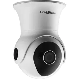 Link2Home Caméra de surveillance connectée HD 1080p - Rotation 355°/85° - Détection mouvement - Son bidirectionnel - Vision nocturne - IP65 - Carte SD 16 Go incluse