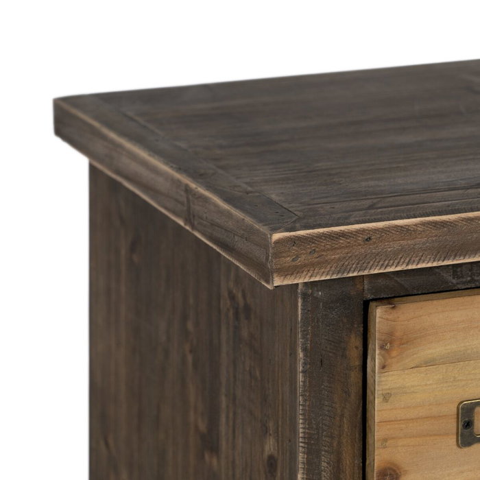 BigBuy Home Caisson à Tiroirs Beige Gris Bois d'épicéa et MDF