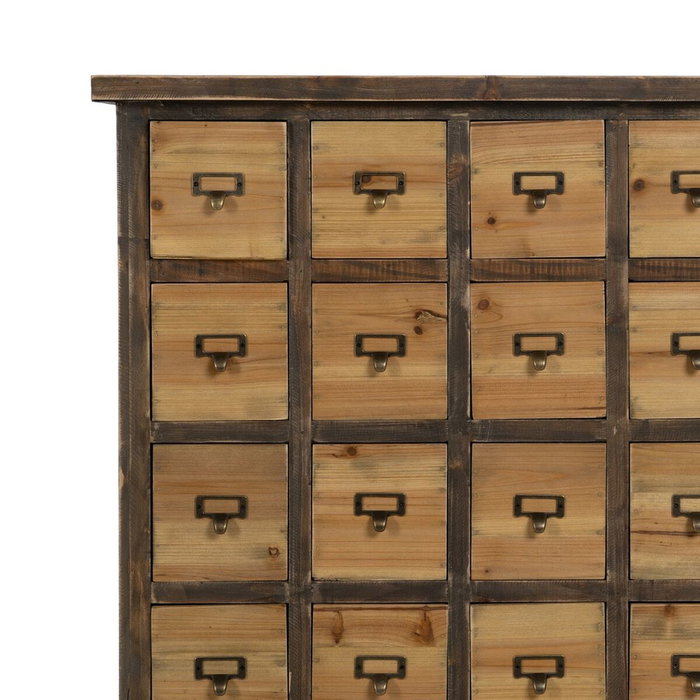 BigBuy Home Caisson à Tiroirs Beige Gris Bois d'épicéa et MDF