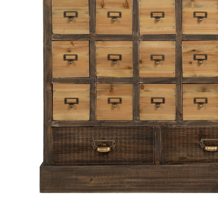 BigBuy Home Caisson à Tiroirs Beige Gris Bois d'épicéa et MDF
