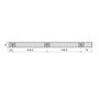 Emuca Luminaire LED Kaus Black Noir 600mm Rechargeable USB