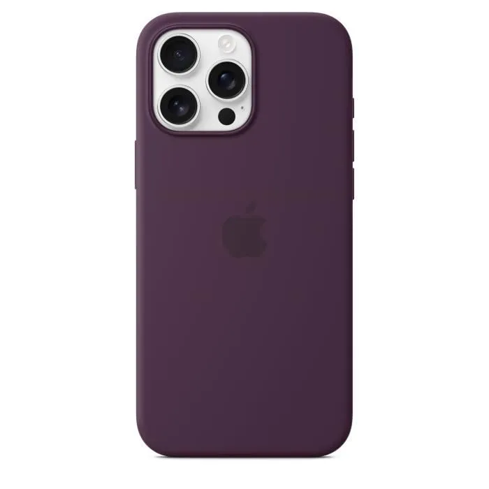 Apple iPhone 16 Pro Max Coque en Silicone avec MagSafe Prune Apple iPhone 16 Pro Max Coque en Silicone avec MagSafe Prune