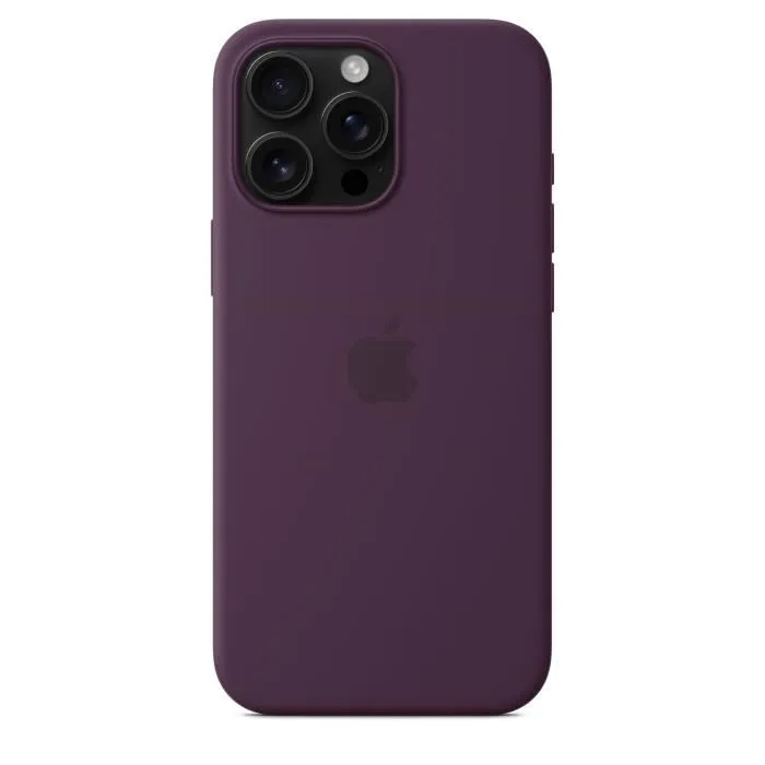 Apple iPhone 16 Pro Max Coque en Silicone avec MagSafe Prune Apple iPhone 16 Pro Max Coque en Silicone avec MagSafe Prune