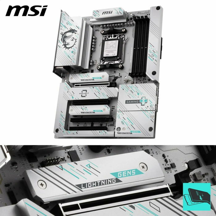 Carte Mère MSI B850 GAMING PLUS WiFi PZ AMD B850 AMD AM5