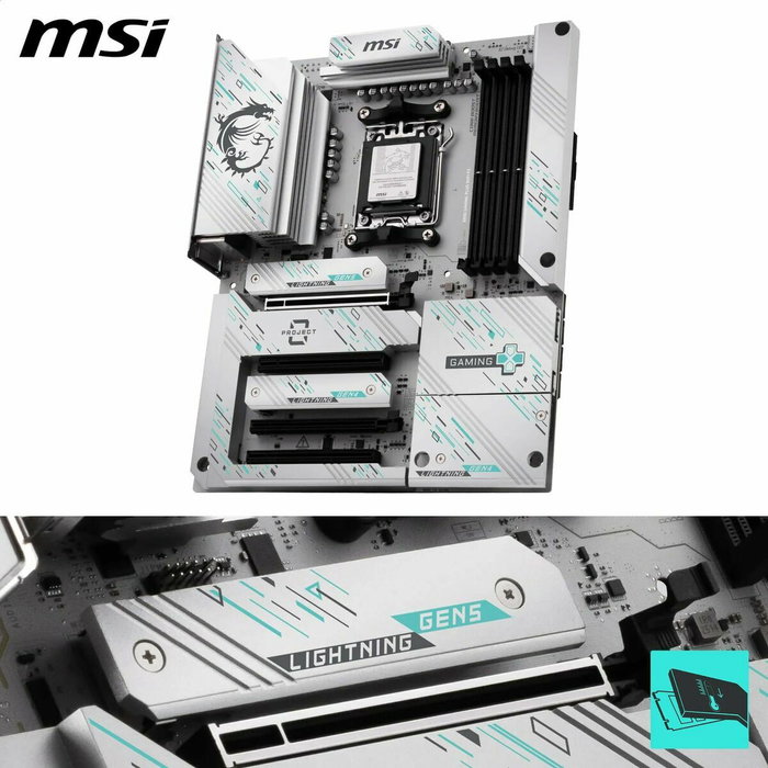 Carte Mère MSI B850 GAMING PLUS WiFi PZ AMD B850 AMD AM5