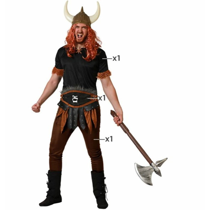 BigBuy Carnival Déguisement Viking Lutteur pour Homme Adulte XS/S