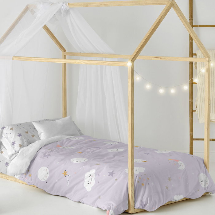 Parure de couette HappyFriday Moshi Moshi Moons Multicouleur Lit 1 persone 2 Pièces