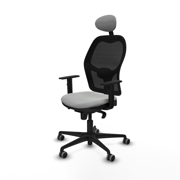 Piqueras y Crespo Chaise de Bureau avec Appui-tête 1D036G1 Gris clair