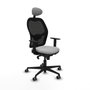 Piqueras y Crespo Chaise de Bureau avec Appui-tête 1D036G1 Gris clair