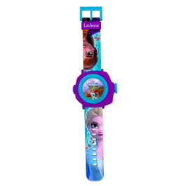 LEXIBOOK Montre-bracelet numérique projetante pour enfants Frozen (Disney) - avec 20 images (Elsa, Anna, Olaf), bracelet ajustable