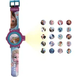 Lexibook Montre Digitale pour Enfants La Reine des Neiges 2 - Projecteur avec 20 Images, Affichage Heure/Date, Bracelet Ajustable et Communication par Messages Codés