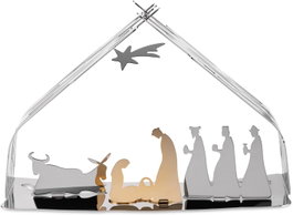 Alessi Bark Crib Belen en acier doré