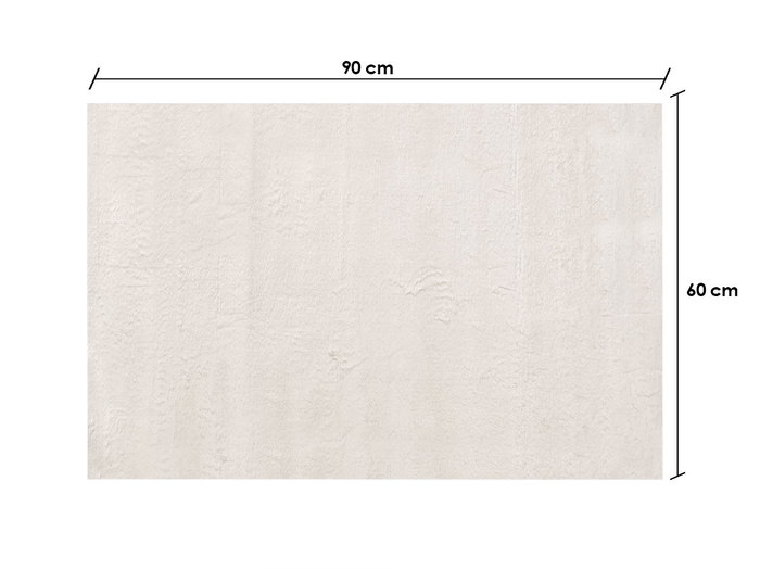Giftdecor Tapis Soft Crème 60 x 90 cm en Feutre Polyester Blanc (Set de 12)