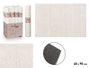Giftdecor Tapis Soft Crème 60 x 90 cm en Feutre Polyester Blanc (Set de 12)