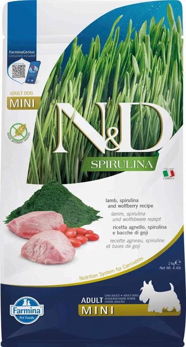 Farmina N&D Spirulina Mini Agneau 2kg Farmina N&D Spirulina Mini Agneau 2kg