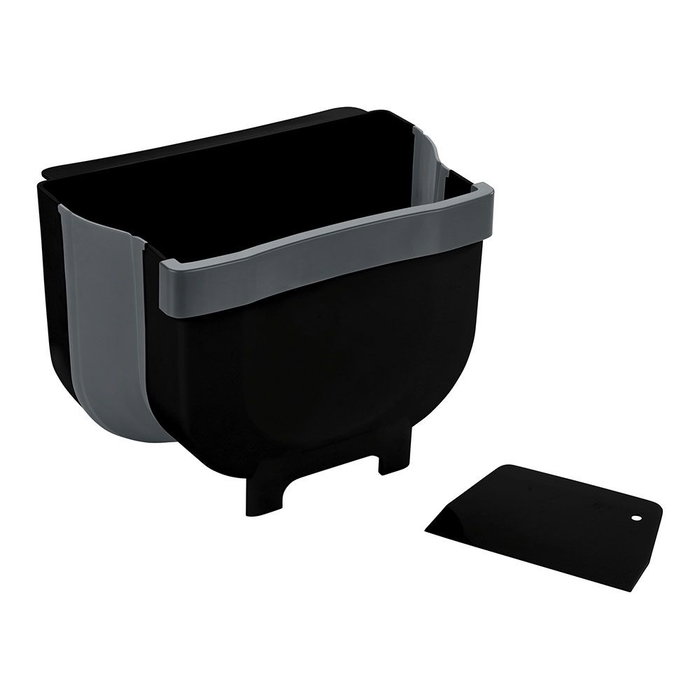 Wenko Cubo de basura plegable pour porte de placard 5 L Noir 25,5x18x18 cm