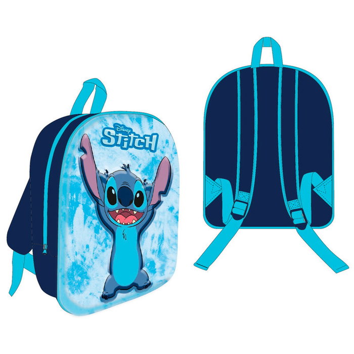 DISNEY Sac à dos Stitch 3D - Mochila pour enfant avec motif Stitch - Dimensions: 30x26x10 cm