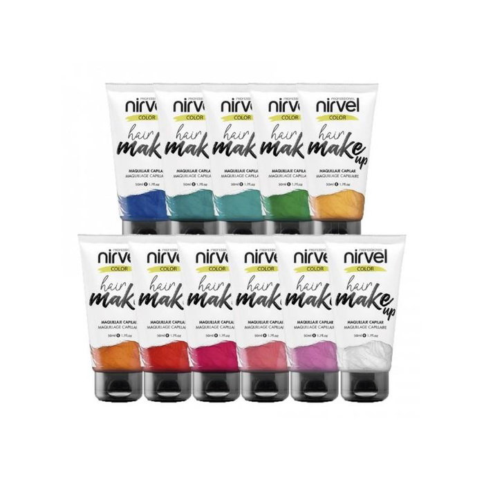 Nirvel Hair Make Up #Red - Maquillage temporaire pour cheveux, colorant instantané sans décoloration, 50 mL Nirvel Hair Make Up #Red - Maquillage temporaire pour cheveux, colorant instantané sans décoloration, 50 mL