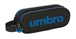 Safta Portatodo Double Umbro Noir Intense, Boîte de Rangement à Deux Compartiments 21 x 8 x 6 cm, Pour Enfants Dès 3 Ans, Langue Espagnole
