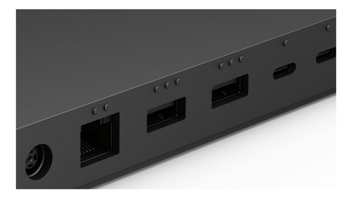 Microsoft Surface Thunderbolt 4 Dock pour Entreprise - Station d'accueil Thunderbolt 4, connectivité pour 2 moniteurs 4K, hub pour webcam et téléphone Microsoft Surface Thunderbolt 4 Dock pour Entreprise - Station d'accueil Thunderbolt 4, connectivité pour 2 moniteurs 4K, hub pour webcam et téléphone