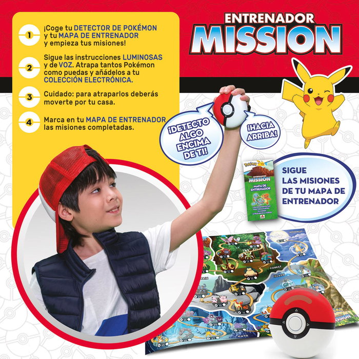 Educa Pokemon - Jeu de mission chasseur de Pokémon avec détecteur et cartes électroniques - Version espagnole - À partir de 5 ans Educa Pokemon - Jeu de mission chasseur de Pokémon avec détecteur et cartes électroniques - Version espagnole - À partir de 5 ans