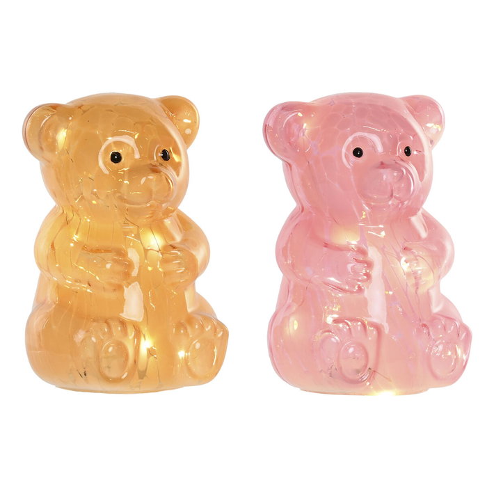 Décoration lumineuse Home ESPRIT Verre Urbaine 13 x 14 x 20 cm (2 Unités)