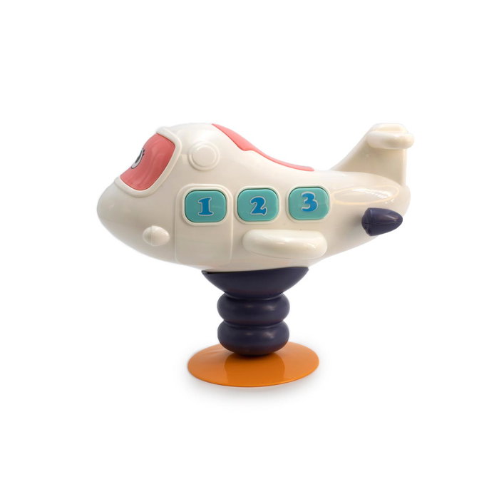 Tachan Avion Balancier de Table avec Ventouse - Jouet d'Éveil avec Sons et Lumières - Fonctionne avec 2 Piles AA Incluses - Recommandé à partir de 12 mois