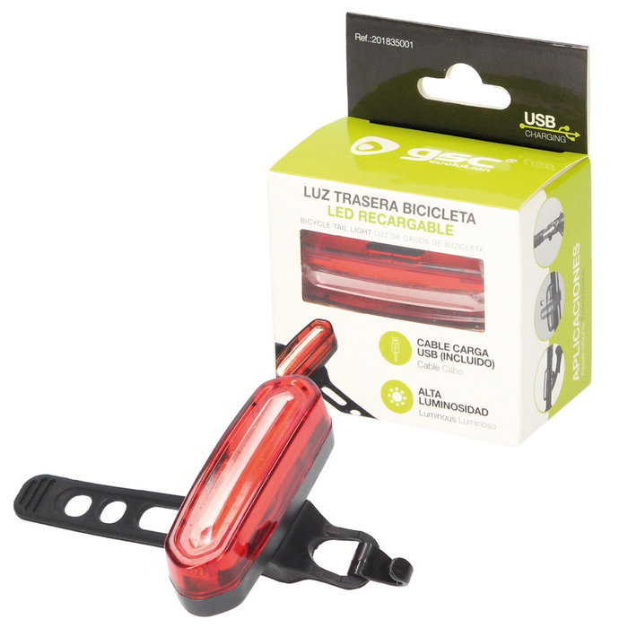 GSC Evolution Lumière arrière de vélo LED USB rechargeable GSC Evolution Lumière arrière de vélo LED USB rechargeable