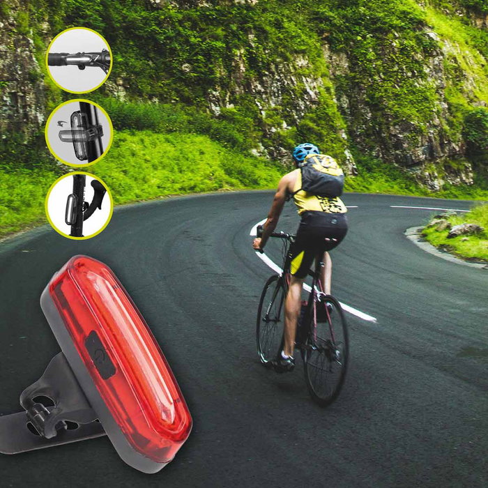 GSC Evolution Lumière arrière de vélo LED USB rechargeable GSC Evolution Lumière arrière de vélo LED USB rechargeable