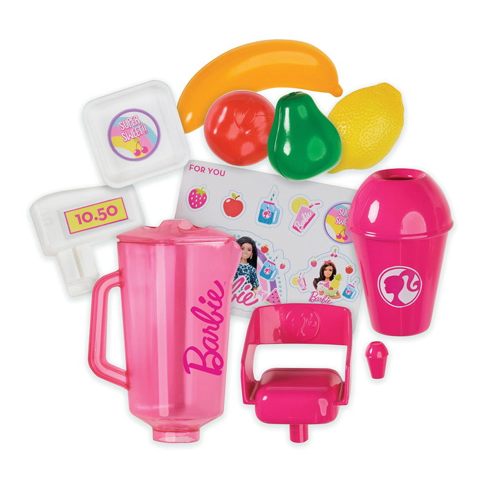 CEFA Barbie Maletín Smoothie Zumos y Batidos - Plus de 20 accessoires - Jeu éducatif multilingue dès 3 ans