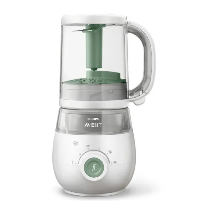 Philips Avent - Robot Cuiseur-Mixeur 4 en 1 pour Bébé - Cuit à la Vapeur, Mixe, Réchauffe, Décongèle - Appli Recettes - 400W - Design Compact