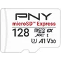 PNY Carte mémoire microSDXC Express 128 Go - microSD Express - Vitesse jusqu'à 890 Mo/s en lecture - UHS-I U3 V30 A1
