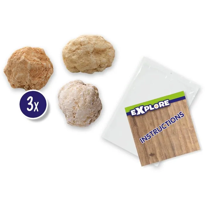 SES CREATIVE Jeu de découverte Géodes à Ouvrir - Explore et Révèle des Cristaux Naturels - Activité Créative Enfant 6+ - Idée Cadeau
