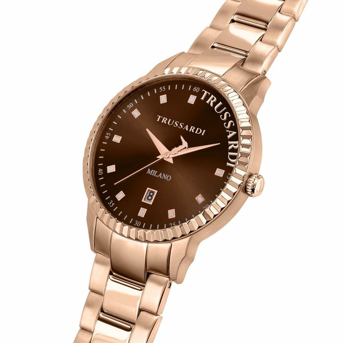 Trussardi R2453141008 - Montre Homme Rose et Marron Trussardi R2453141008 - Montre Homme Rose et Marron