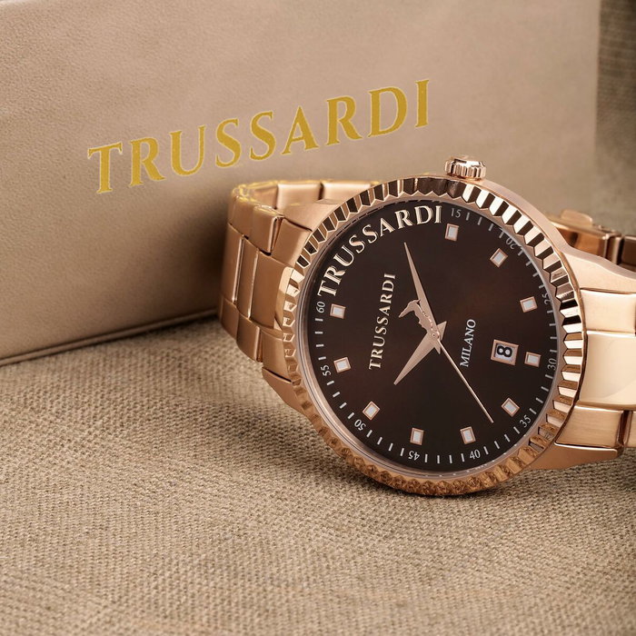 Trussardi R2453141008 - Montre Homme Rose et Marron Trussardi R2453141008 - Montre Homme Rose et Marron