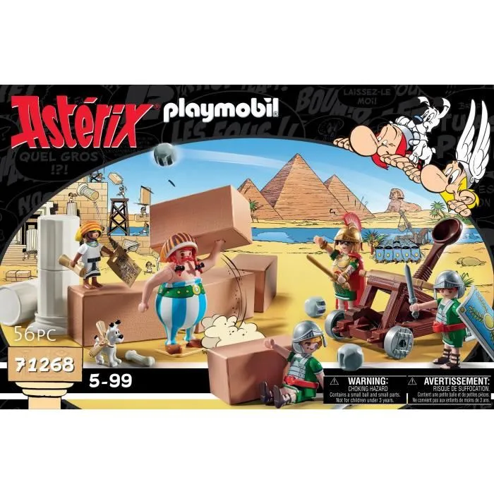 PLAYMOBIL 71268 - Set de construction Astérix : Numerobis et la bataille du Palais, siège des Romains, 56 pièces, jouet pour enfants dès 5 ans