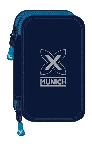 Safta Plumier double compartiment 28 pièces Munich "Nautic" (12,5x19,5x4 cm) - Trousse de crayons Safta Plumier double compartiment 28 pièces Munich "Nautic" (12,5x19,5x4 cm) - Trousse de crayons