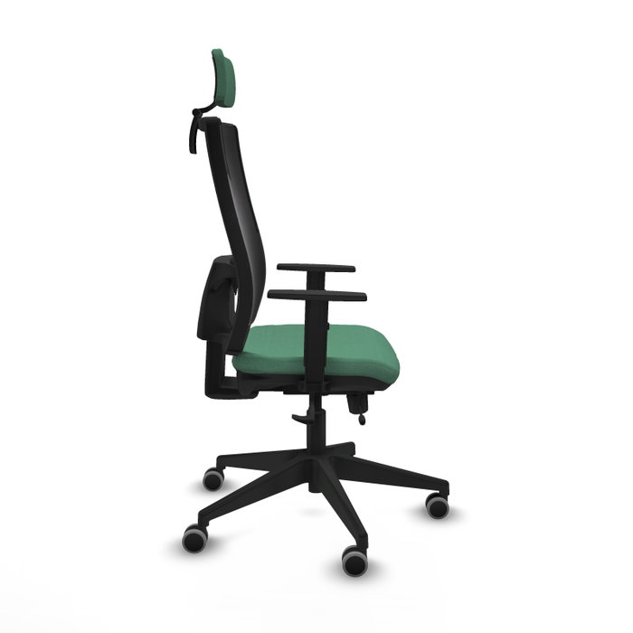 Piqueras y Crespo Chaise de Bureau Horna avec Appui-tête et Mécanisme Sincro/Traslack - Vert Émeraude