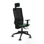 Piqueras y Crespo Chaise de Bureau Horna avec Appui-tête et Mécanisme Sincro/Traslack - Vert Émeraude