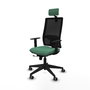 Piqueras y Crespo Chaise de Bureau Horna avec Appui-tête et Mécanisme Sincro/Traslack - Vert Émeraude