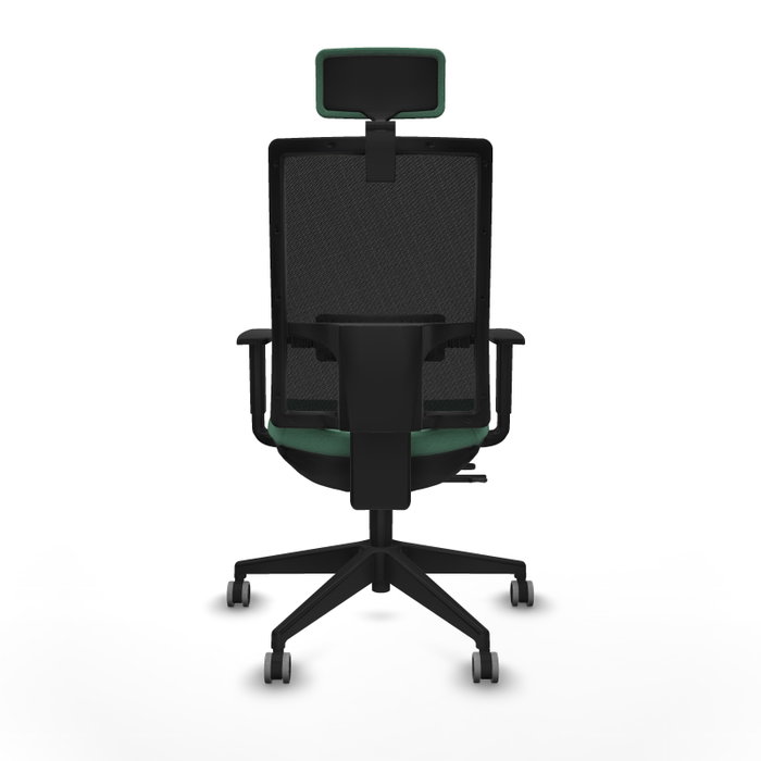 Piqueras y Crespo Chaise de Bureau Horna avec Appui-tête et Mécanisme Sincro/Traslack - Vert Émeraude