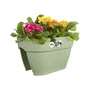 Elho Pot de fleurs balconnière Vibia Campana Flower Bridge - Vert pistache - 26 * 39 * 22 cm - Polypropylène recyclé - Avec réserve d'eau