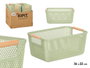 KIPIT Panier en plastique avec anses en bambou Vert-Bambou