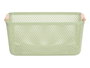 KIPIT Panier en plastique avec anses en bambou Vert-Bambou