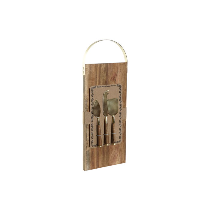 DKD Home Decor Planche à découper Doré Naturel Acier inoxydable Acacia 46,5 x 17,7 x 2 cm (4 Pièces) DKD Home Decor Planche à découper Doré Naturel Acier inoxydable Acacia 46,5 x 17,7 x 2 cm (4 Pièces)