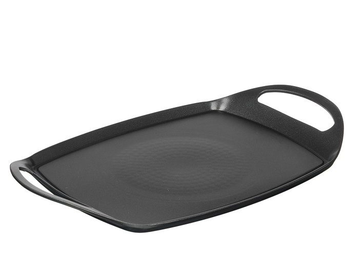KINVARA Plancha de cuisson noire 48 cm finition marbre