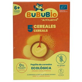 BUBUBIO Papilla 5 Céréales Sans Gluten Bio 200g