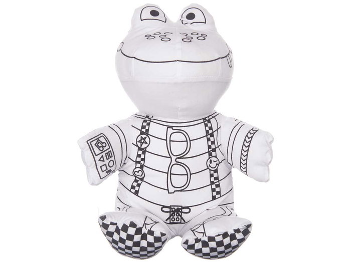 PINCELLO PELUCHE COLOREAR RANA Blanc-Noir