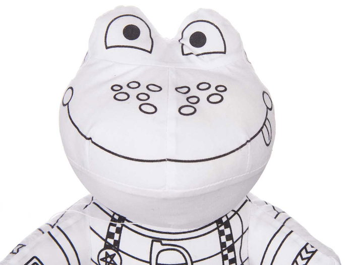 PINCELLO PELUCHE COLOREAR RANA Blanc-Noir