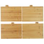 Cook Concept Ensemble de 4 planches à découper en bambou avec support
